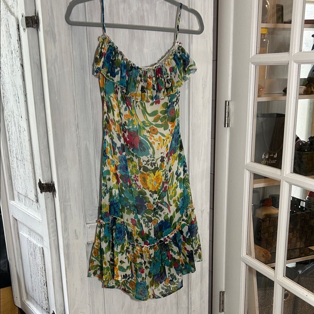 Drybar Multicolor Floral Strapless Dress